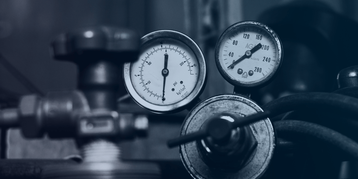 bombas de pressão indicando a pressão da agua