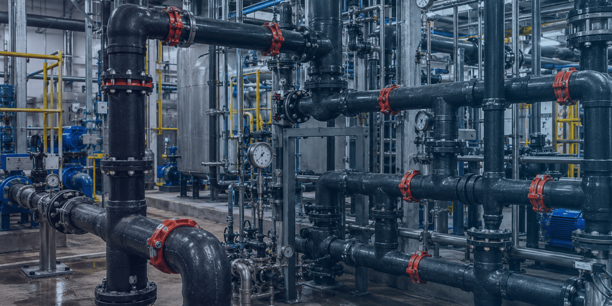 Conexões ranhuradas ou conexões de aço carbono